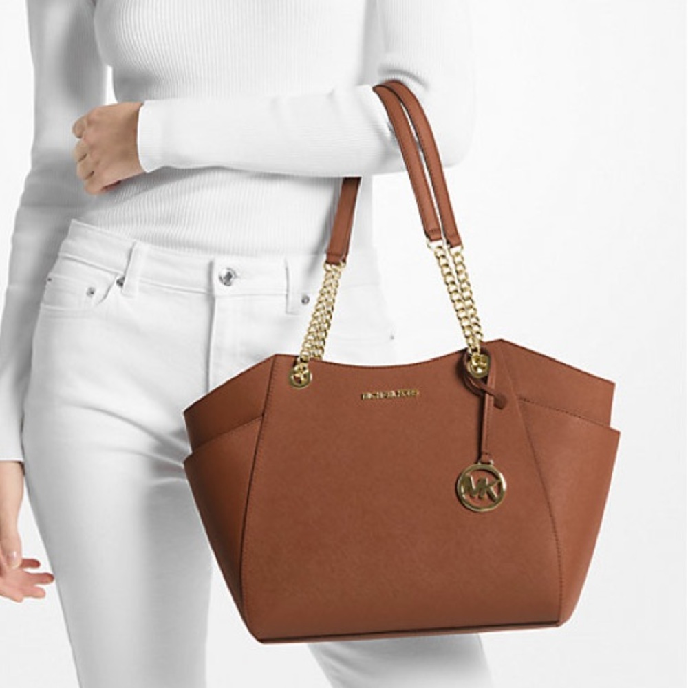 Michael Kors Jet Set Large Saffiano Leather Shoulder Bag